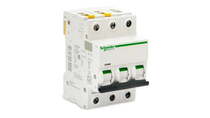 Wyłącznik nadprądowy 3P B 6A 15kA AC iC60L-B6-3 A9F93306