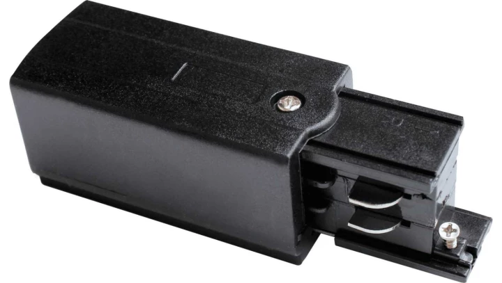 Złącze zasilające szynoprzewodu IP20 3-fazowe czarne TRACK POWER CONNECTOR P-R 4W BLACK GXTR015