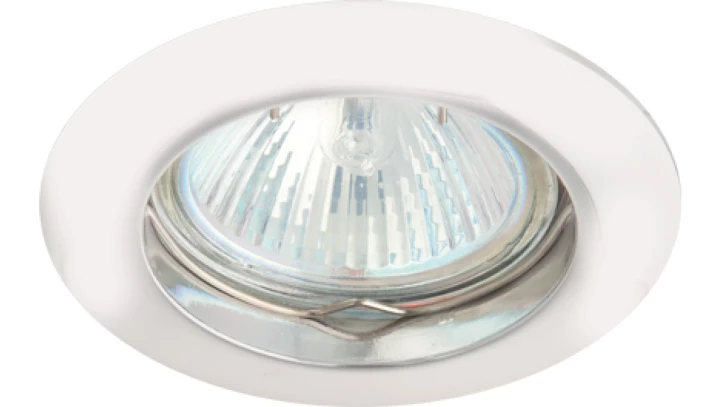 Oczko 50W/12V MR16 IP20 okrągłe stałe aluminiowe białe AXL 5514-W GXPL001