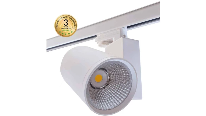 Projektor LED na szynę 20W 2100lm 4000K/neutralna IP20 z adapterem 3-fazowym biała SPOTEO TRACK W 20W 45 NW GXTR100
