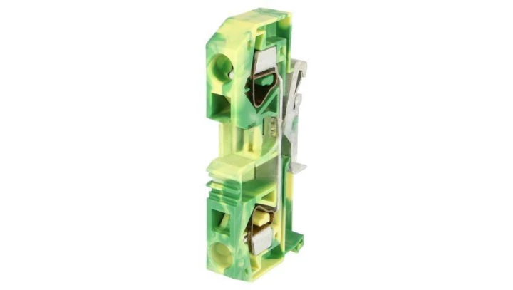 Złączka szynowa PE 2-przewodowa 16mm2 żółto-zielona 283-907