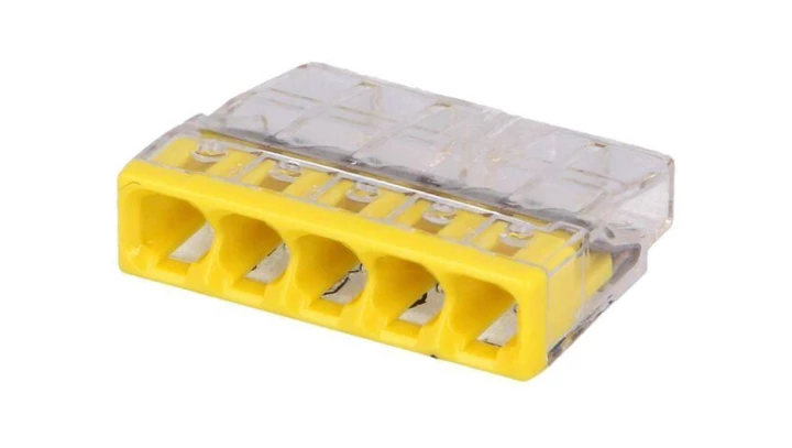 Szybkozłączka 5x 0,5-2,5mm2 transparentna/żółta 2273-205 /100szt./