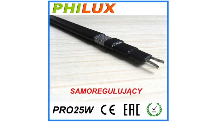 Kabel grzejny samoregulujący PRO 25W/m /mb/