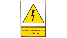 Tabliczka /znak ostrzegawczy/ TZO 52X74S N.N.D.Z. E04TZ-01011110200