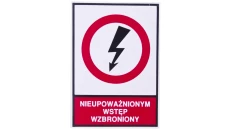 Tabliczka /znak zakazu/ TZZ 74X105S NIEUP.WST.WZB E04TZ-01031120600 /10szt./