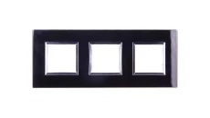 DANTE Ramka potrójna szkło BLACK GLASS 4509183