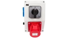 Zestaw instalacyjny z gniazdem 16A 4P+2P+Z RS-Z (0-1) czerwony 6278-00