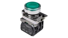 Przycisk sterowniczy 22mm zielony z samopowrotem z podświetleniem 1Z 1R XB4BW33M5