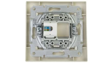 Gniazdo komputerowe Asfora pojedyncze RJ45 kat.5e kremowe z ramką EPH4300123