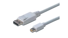 Kabel połączeniowy miniDisplayPort 1.1a Typ miniDP/DP, M/M biały 2m