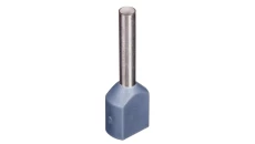 Końcówka tulejkowa izolowana TID 2x0,75mm2/10mm szara cynowana TID2x0,75L10x500 /500szt./