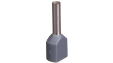 Końcówka tulejkowa izolowana TID 2x0,75mm2/8mm szara cynowana TID2x0,75L8x500 /500szt./