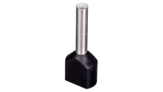 Końcówka tulejkowa izolowana TID 2x1,5mm2/12mm czarna cynowana TID2x1,5L12 /100szt./