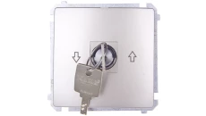 Simon Basic Łącznik żaluzjowy z kluczem trzypozycyjnym satynowy BMWZK.01/29