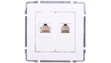 KOS66 Gniazdo teleinformatyczne RJ45 kat.5e nieekranowane + RJ11 białe 660469