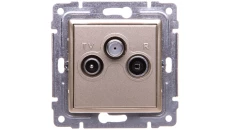 VENA Gniazdo antenowe RTV/SAT przelotowe satyna 515077