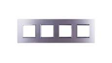 DANTE Ramka poczwórna aluminium anodowane INOX 4541284