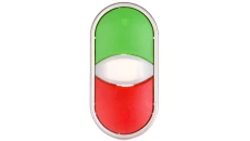 Przycisk sterowniczy podwójny 22mm czerwony/zielony 2Z z samopowrotem SP22-2KL-20Z/C