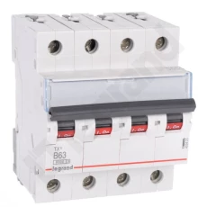 Wyłącznik nadprądowy 4P B 63A 6kA AC S304 TX3 403423