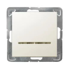 IMPRESJA Łącznik kontrolny z podświetleniem ecru ŁP-12YS/m/27