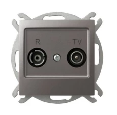 IMPRESJA Gniazdo antenowe RTV zakończeniowe 10dB tytan GPA-10YPZ/m/23