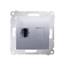 Simon 54 Gniazdo HDMI srebrny mat DGHDMI.01/43