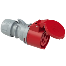 Gniazdo przenośne 32A 4P 400V czerwone IP44 TURBO SHARK 224-6TT