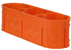 Puszka podtynkowa potrójna 60mm pomarańczowa M3x60F Multiwall 33167008