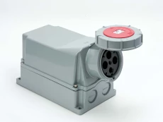 Gniazdo stałe 125A 4P 400V czerwone IP67 /bez dławnicy/ POWER TWIST 144-6