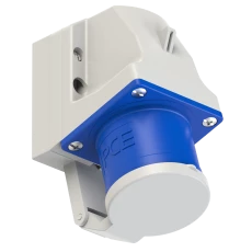 Wtyczka odbiornikowa z klapką 32A 3P 230V niebieska IP44 523-6d