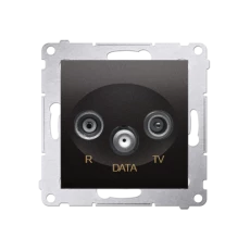 Simon 54 Gniazdo antenowe RD/TV/DATA antracyt DAD.01/48
