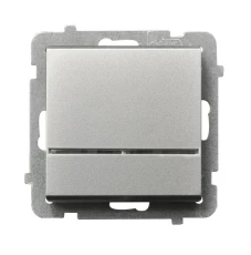 SONATA Łącznik kontrolny z podświetleniem srebro mat ŁP-12RS/m/38