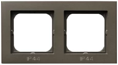 SONATA Ramka podwójna do łączników IP44 czekoladowy metalik RH-2R/40