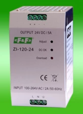 Zasilacz impulsowy 230VAC/24VDC 120W 5A ZI-120-24V