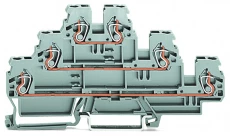 Złączka szynowa 3-pietrowa L / L / L 2,5mm2 szara 870-551