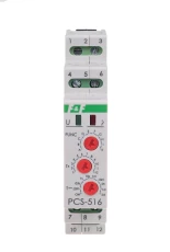 Przekaźnik czasowy 1P 8A 0,1sek-576h 230V AC, 24V AC/DC wielofunkcyjny PCS-516DUO