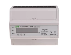 Licznik energii elektrycznej 3-fazowy 5A 230/400V do współpracy z przekładnikiem 200/5A wyświetlacz LCD LE03D-CT200