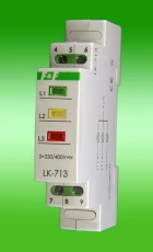 Lampka modułowa 3-fazowa żółta/czerwona/zielona 3x230V+N LK-713K