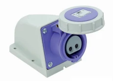 Gniazdo stałe 16A 2P 24V fioletowe IP67 TWIST 1622v