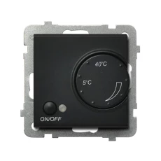 SONATA Regulator temperatury /czujnik podłogowy/ czarny metalik RTP-1R/m/33