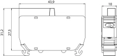 Styk pomocniczy 1Z montaż w podłodze SP2210-1-SZ