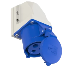 Gniazdo stałe 32A 3P 230V niebieskie IP44 /mała obudowa/ 123-6k