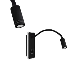 Lampka nocna BASE 8W+2W BLACK ML63500 Milagro