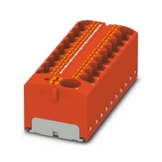 Blok rozdzielczy PTFIX 10/18X4 RD, czerwone złącze przemysłowe - 18 punktów przyłączeniowych o przekroju 4mm2 /8szt./