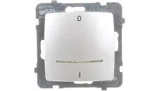 KARO Łącznik podwójny z podświetleniem srebrny perłowy ŁP-11SS/m/43