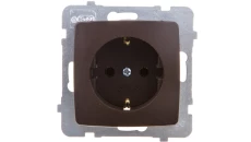 KARO Gniazdo pojedyncze z/u Schuko czekoladowy metalik GP-1SS/m/40
