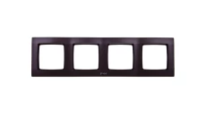 KARO Ramka poczwórna do łączników IP44 czekoladowy metalik RH-4S/40