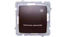 KARO Przycisk /światło/ z podświetleniem czekoladowy metalik ŁP-5SS/m/40