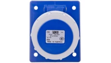 Gniazdo tablicowe skośne 16A 3P 230V /80x97/ niebieskie IP67 4132-6F8