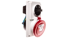 Zestaw instalacyjny z gniazdem 32A 5P (0-1) czerwony 6025-6